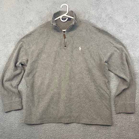 Polo Ralph Lauren Other - Polo Ralph Lauren Quarter Half 1/4 Zip Sweater Men’s XL Grey Pullover Sweatshirt